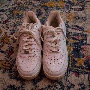 White Nike Air Force Ones!!